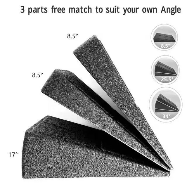 Alt view image 3 of 7 - 3Pcs Slant Board Squat Wedges for Calf Stretching, Black EPP Adjusted Foot Calf Stretching Balance Board for Knees Ankle Heel Feet Leg Unisex Exercises