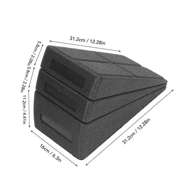 Alt view image 2 of 7 - 3Pcs Slant Board Squat Wedges for Calf Stretching, Black EPP Adjusted Foot Calf Stretching Balance Board for Knees Ankle Heel Feet Leg Unisex Exercises