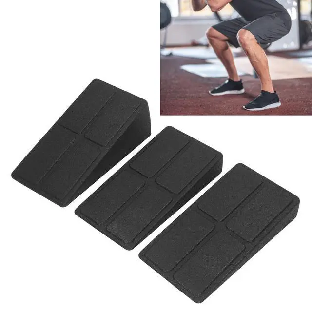 Alt view image 6 of 7 - 3Pcs Slant Board Squat Wedges for Calf Stretching, Black EPP Adjusted Foot Calf Stretching Balance Board for Knees Ankle Heel Feet Leg Unisex Exercises