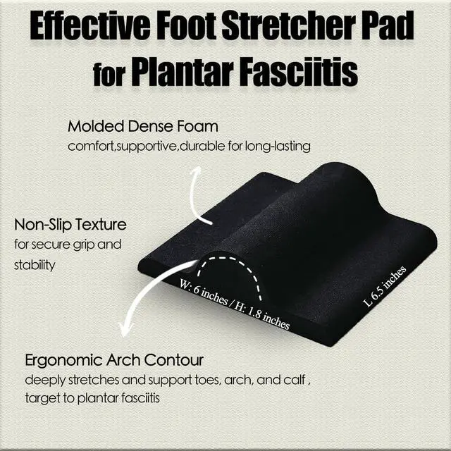 Alt view image 4 of 7 - Plantar Fasciitis Relief Foot Stretching Pad for Plantar Fasciitis and Achilles tendonitis Relief Strengthening and Mobility Tool Improve Big Toe Flexibility Calf Stretcher for Foot Pain Recovery