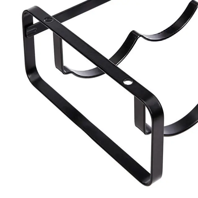 Alt view image 4 of 4 - Tabletop Stackable 4-Bottle Metal Wine Rack, Wine Storage, Space Saving, No Assembly Required, 3.74"D x 15.75"W x 7.87"H, Black
