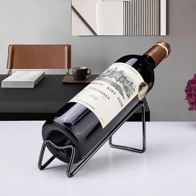 Alt view image 6 of 6 - Stainless Steel Single Bottle Wine Rack - Set of 6, Stylish Bottle Organizer for Countertop or Dining Table