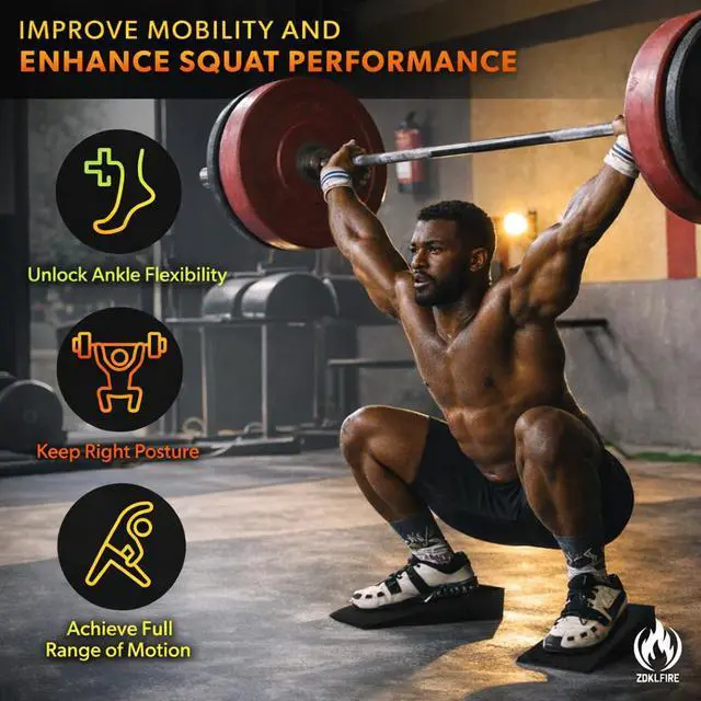 Alt view image 4 of 7 - Squat Wedge Block 2 Pcs, Non-Slip Squat Wedges for Weightlifting Workouts Heel Elevated Squat Wedge, Heel Wedges for Squats, Slant Board for Squats to Improve Mobility, Balance, Strength & Squat