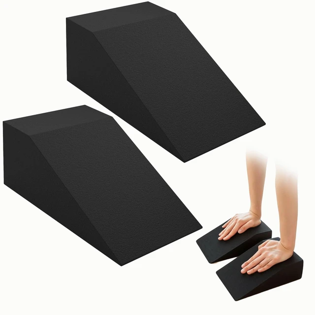 Main image of 2 Pack SquatWedge Blocks for Heel Elevated Squats, Slant Board for Calf Stretching and Ankle Mobility Non Slip Squat Ramp for Weightlifting,Deadlifts, Balance Training, Home Gym Leg Exercise Equipment
