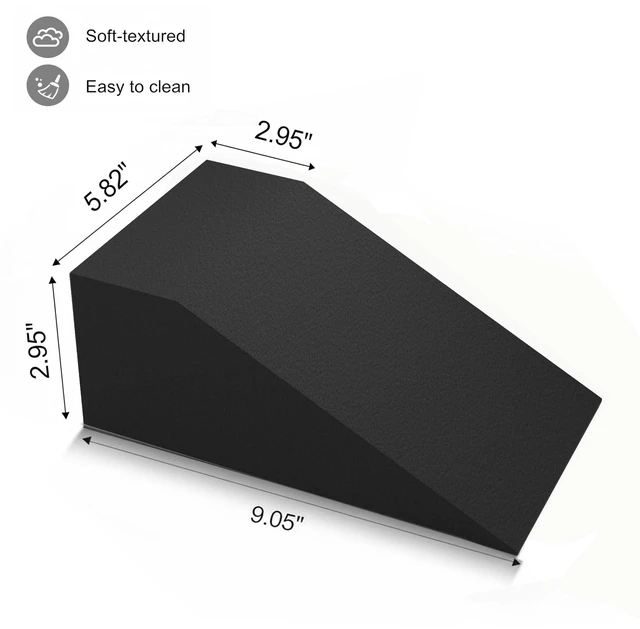 Alt view image 2 of 7 - 2 Pack SquatWedge Blocks for Heel Elevated Squats, Slant Board for Calf Stretching and Ankle Mobility Non Slip Squat Ramp for Weightlifting,Deadlifts, Balance Training, Home Gym Leg Exercise Equipment
