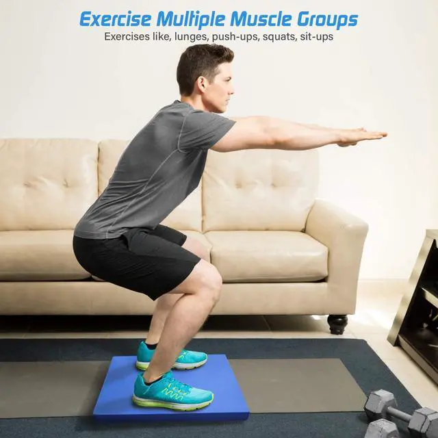 Alt view image 4 of 7 - Foam Balance Pad,5BILLION Stability Pad for Physical Therapy,Non-Slip Exercise Balance Pad for Balance workouts,Yoga Knee Pad for Gym Fitness Stretching Pilate
