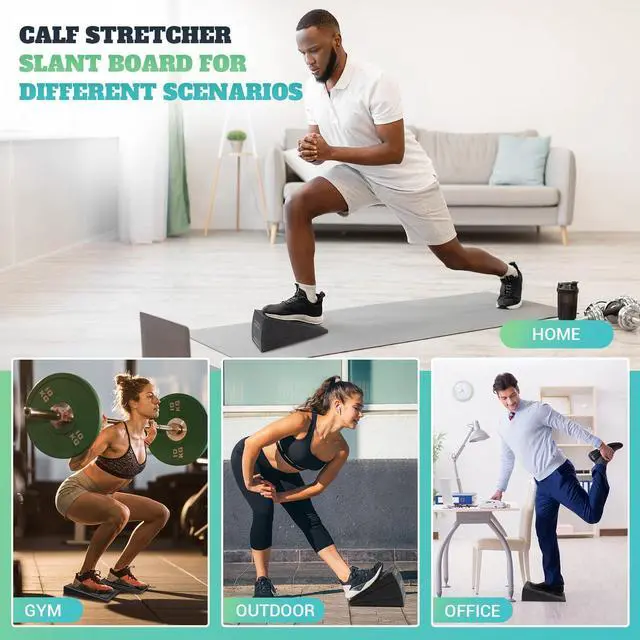Alt view image 7 of 7 - Slant Board for Calf Stretching, 5 Adjustable Angles Incline Board for Squat Wedge, 480 lbs Weight Capacity Calf Stretch Yoga Foam Wedge for Exercise, Squat, Ankle Mobility & Physical Therapy