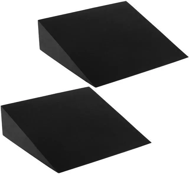 Main image of 2 Pack Yoga Foam Wedge, 13" EVA Foam Calf Stretch Slant Board for Lower Leg Strength Improve, Squat Wedge Incline Block for Workout, Exercise, Knee Pad, Back Support, Footrest Cushion (Black)