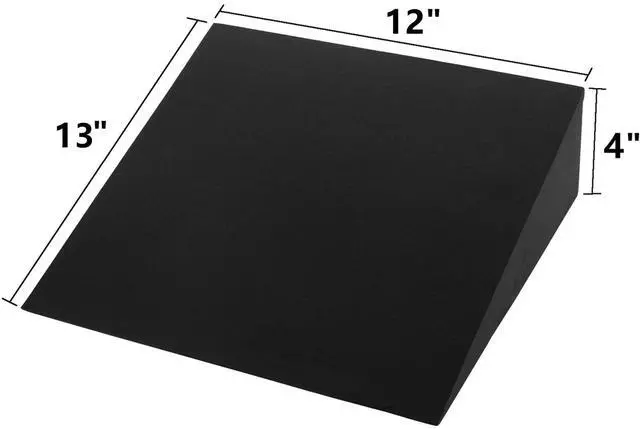 Alt view image 2 of 7 - 2 Pack Yoga Foam Wedge, 13" EVA Foam Calf Stretch Slant Board for Lower Leg Strength Improve, Squat Wedge Incline Block for Workout, Exercise, Knee Pad, Back Support, Footrest Cushion (Black)