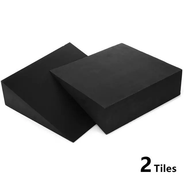 Alt view image 3 of 7 - 2 Pack Yoga Foam Wedge, 13" EVA Foam Calf Stretch Slant Board for Lower Leg Strength Improve, Squat Wedge Incline Block for Workout, Exercise, Knee Pad, Back Support, Footrest Cushion (Black)