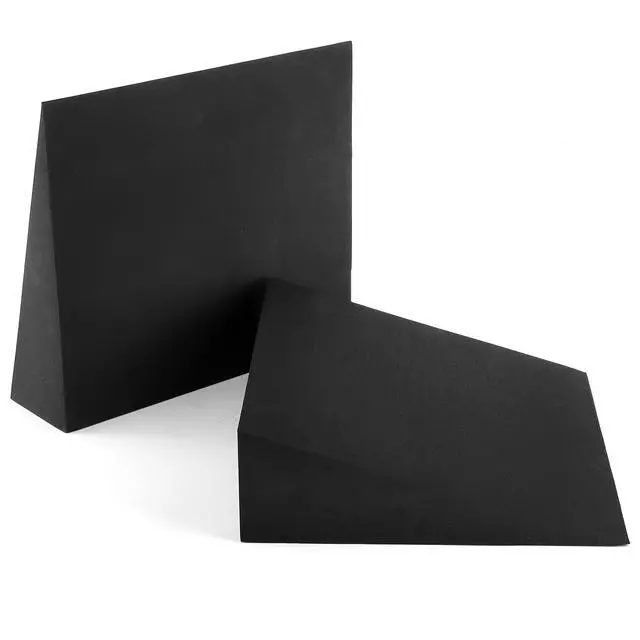 Alt view image 4 of 7 - 2 Pack Yoga Foam Wedge, 13" EVA Foam Calf Stretch Slant Board for Lower Leg Strength Improve, Squat Wedge Incline Block for Workout, Exercise, Knee Pad, Back Support, Footrest Cushion (Black)