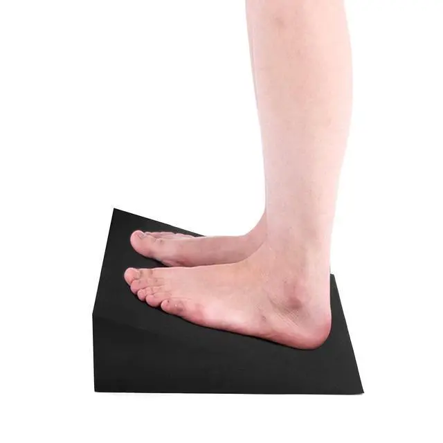 Alt view image 6 of 7 - 2 Pack Yoga Foam Wedge, 13" EVA Foam Calf Stretch Slant Board for Lower Leg Strength Improve, Squat Wedge Incline Block for Workout, Exercise, Knee Pad, Back Support, Footrest Cushion (Black)