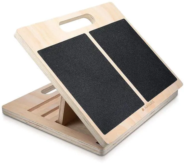 Main image of Slant Board Calf Stretcher - Adjustable Wood Incline Board for Stretching Calves - Wooden Exercise Wedge Tilt Ramp with Surface Grip