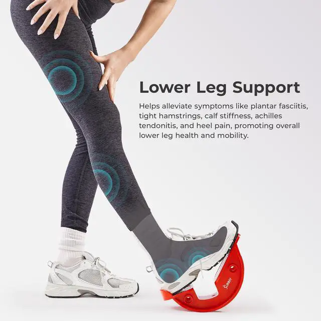 Alt view image 2 of 6 - Calf Stretcher and Foot Rocker for Plantar Tight Calves Relief Hamstring Ankle Strengthener Facetious Sling Stretch Fighter Stretching Device Mobility - NO. 108-RD