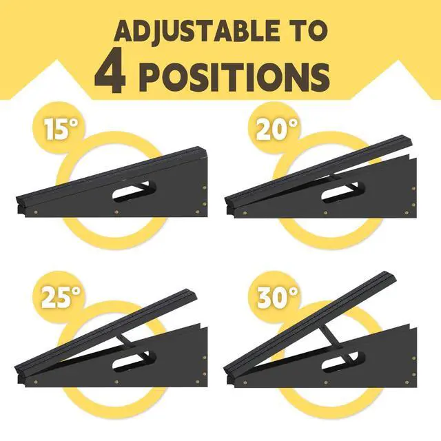 Alt view image 5 of 6 - Wood Slant Board Calf Stretcher - Professional Calf Stretcher Slant Board for Physical Therapy, Incline Stretching, and Rehabilitation Exercises - Durable and Adjustable Balance Tool (Black)