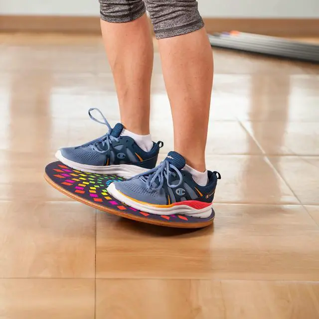 Alt view image 7 of 7 - Wooden Balance Board, 15.75" Wobble Board for Balance, Coordination & Core Strength, Non-Slip Surface, Supports 300 lbs - Wave Design