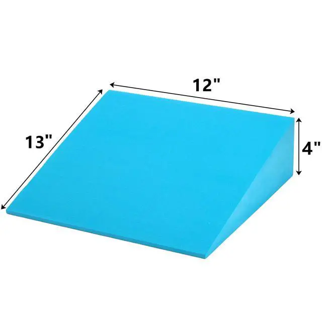 Alt view image 2 of 7 - 2 Pack Yoga Foam Wedge, 13" EVA Foam Calf Stretch Slant Board for Lower Leg Strength Improve, Squat Wedge Incline Block for Workout, Exercise, Heel, Foot, Knee Pad, Wrist Back Support (Blue)