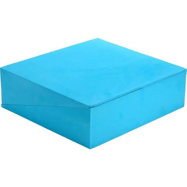 Alt view image 5 of 7 - 2 Pack Yoga Foam Wedge, 13" EVA Foam Calf Stretch Slant Board for Lower Leg Strength Improve, Squat Wedge Incline Block for Workout, Exercise, Heel, Foot, Knee Pad, Wrist Back Support (Blue)