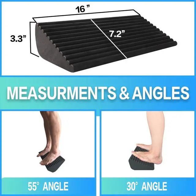Alt view image 3 of 7 - Squat Wedge and Slant Board for Calf Stretching, Foot Stretcher for Physical Therapy, Calf Stretcher for Improving Mobility Balance and Strength Performance