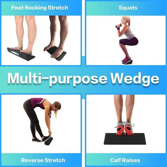 Alt view image 4 of 7 - Squat Wedge and Slant Board for Calf Stretching, Foot Stretcher for Physical Therapy, Calf Stretcher for Improving Mobility Balance and Strength Performance