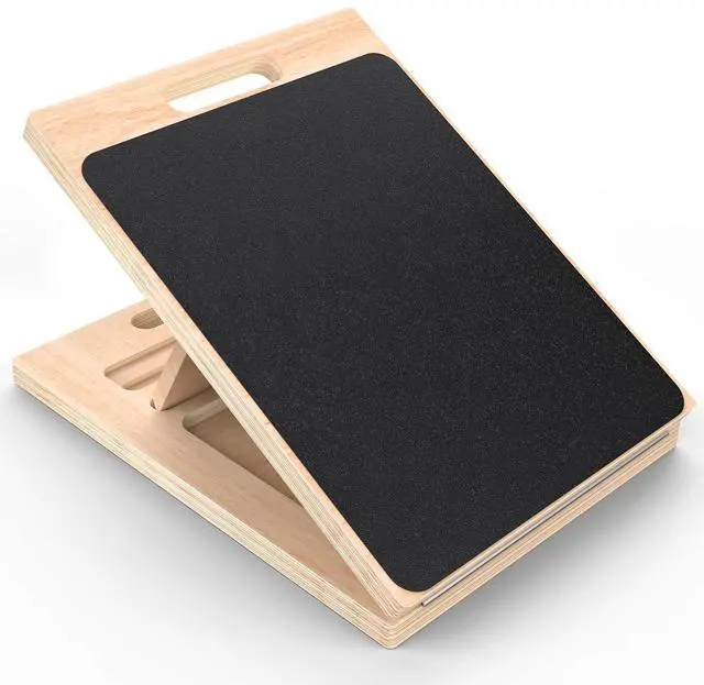 Main image of Adjustable Slant Board for Calf Stretching 15° 20° 25° 30°,Portable Wooden Calf Stretcher Incline Board for Knees Ankle Heel Feet Leg,250lbs Weight Capacity