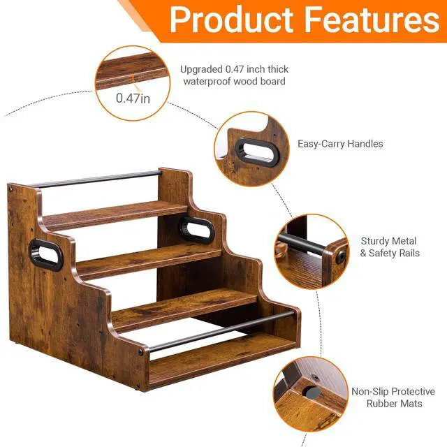 Alt view image 4 of 7 - 4-Tier Liquor Bottle Display Shelf, Spice Rack - 16-Inch Coffee Syrup Organizer Rack - Heavy-Duty Countertop Bar Shelves for Liquor Whiskey, Spirits, Syrup Wine Dressing
