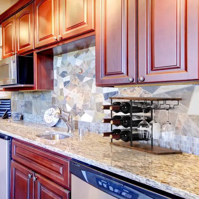 Alt view image 2 of 7 - Wine Racks Countertop, Hold 6 Bottles and 4 Wine Glass Rack Wine Holder, Freestanding Wine Rack for Home, Kitchen, Bar, Wine Cellar, Cabinet