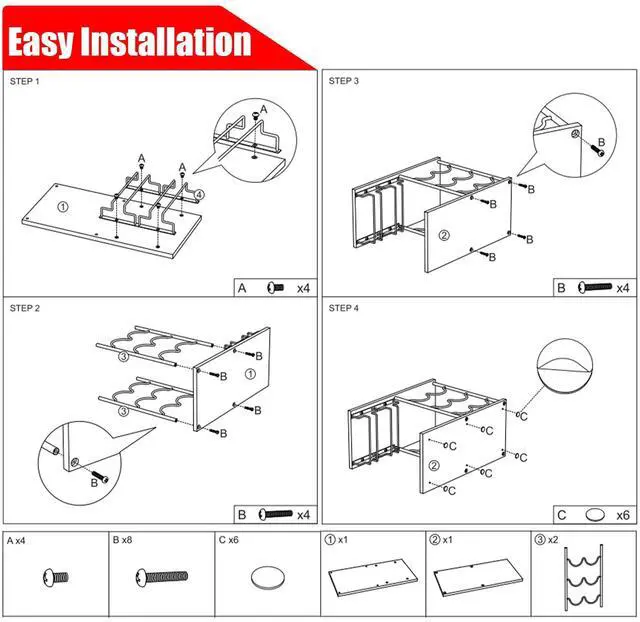 Alt view image 7 of 7 - Wine Racks Countertop, Hold 6 Bottles and 4 Wine Glass Rack Wine Holder, Freestanding Wine Rack for Home, Kitchen, Bar, Wine Cellar, Cabinet