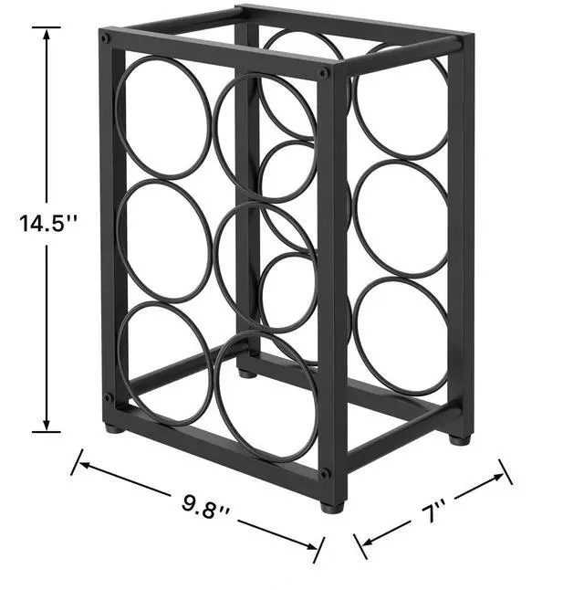 Alt view image 3 of 7 - Metal Countertop Wine Rack 6 Bottles, Fits Large Wine Bottles