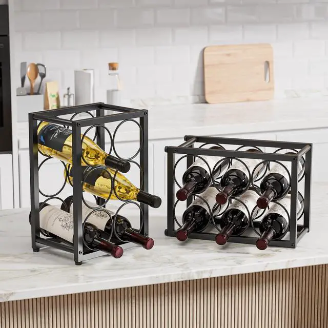 Alt view image 5 of 7 - Metal Countertop Wine Rack 6 Bottles, Fits Large Wine Bottles