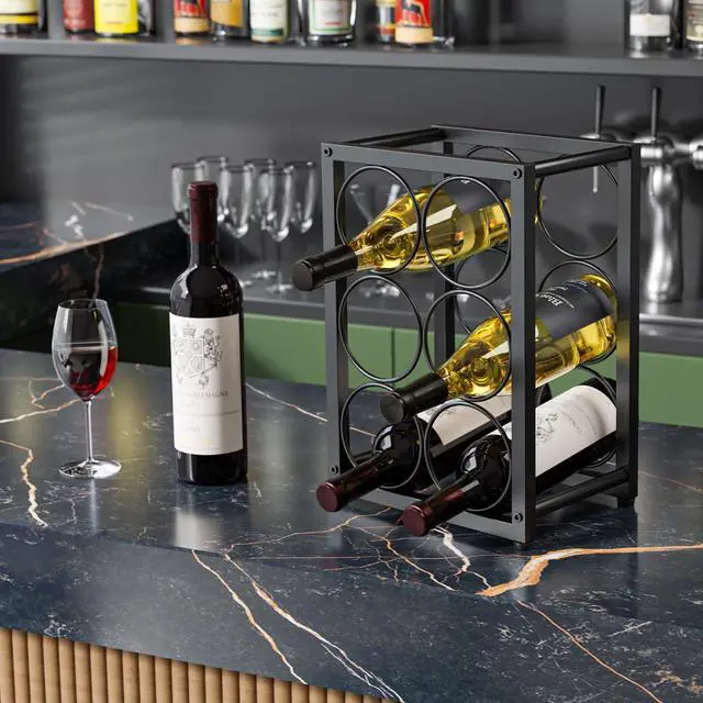 Alt view image 6 of 7 - Metal Countertop Wine Rack 6 Bottles, Fits Large Wine Bottles