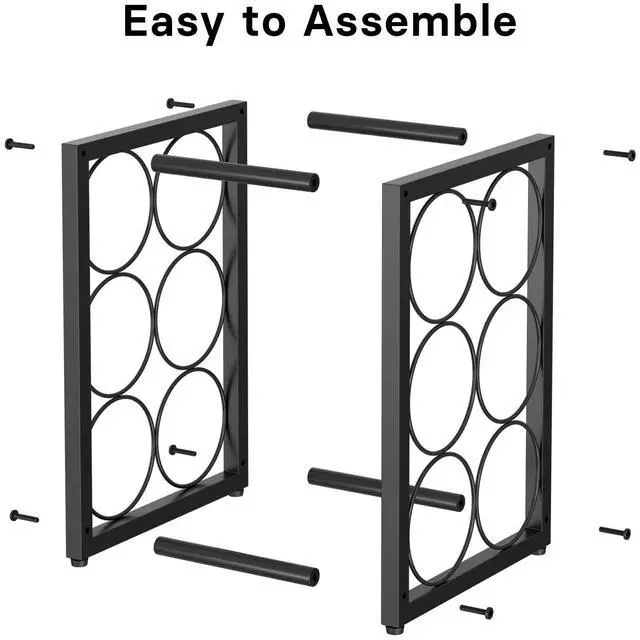 Alt view image 7 of 7 - Metal Countertop Wine Rack 6 Bottles, Fits Large Wine Bottles