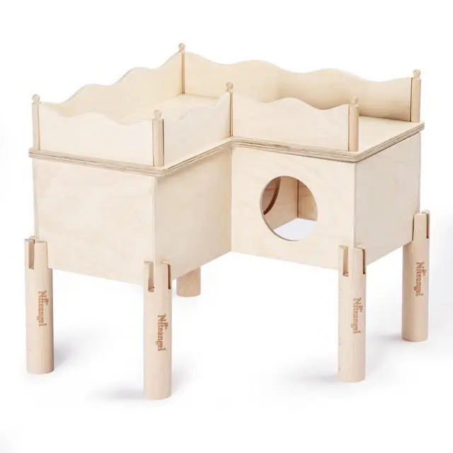 Alt view image 4 of 7 - Set of Beech Stilts for Elevating & Safely Setting Niteangel Multi-Chamber Series Maze House (Set of 4 Stilts (5.9'' H))