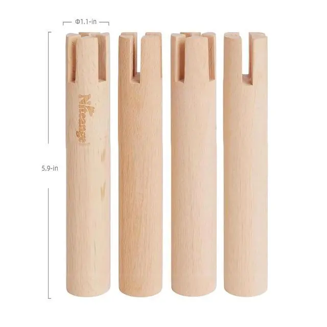 Alt view image 7 of 7 - Set of Beech Stilts for Elevating & Safely Setting Niteangel Multi-Chamber Series Maze House (Set of 4 Stilts (5.9'' H))