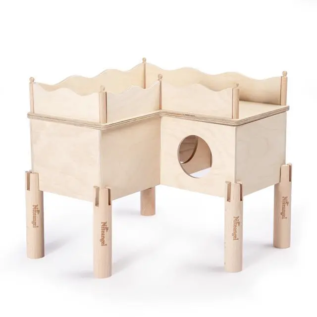 Alt view image 2 of 7 - Set of Beech Stilts for Elevating & Safely Setting Niteangel Multi-Chamber Series Maze House (Set of 5 Stilts (5.9'' H))
