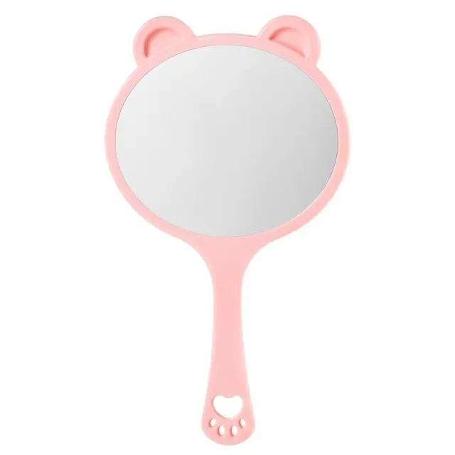 Alt view image 7 of 7 - Hand Held Mirror with Handle for Makeup Shaving Small Cute Professional Handheld Mirror with Hanging Hole Single-Sided Portable Multi-Purpose Travel Vanity Mirror for Men and Women