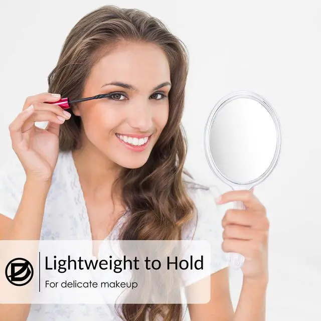 Alt view image 4 of 7 - Handheld Mirror with Handle 3.9" W x 8.3" L, 1X 2X