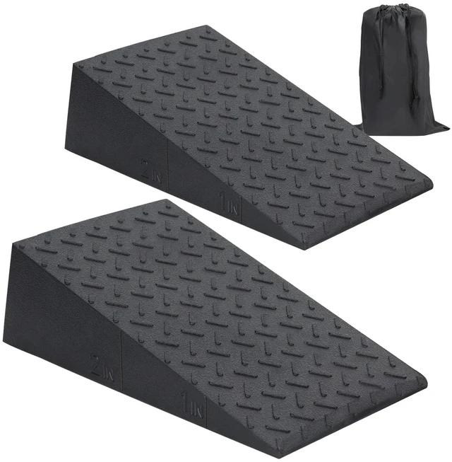 Main image of Squat Wedge for Easier Squats: 2-Pack Non-Slip Blocks with Guides