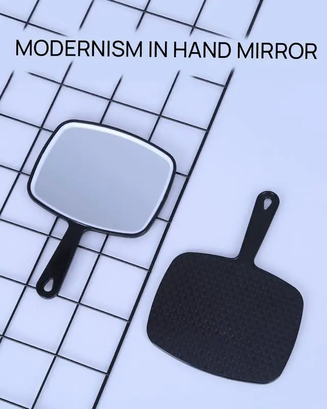 Alt view image 5 of 7 - Hand Mirror, Large Black Handheld Mirror with Handle, 10.3" L x 7.4" W