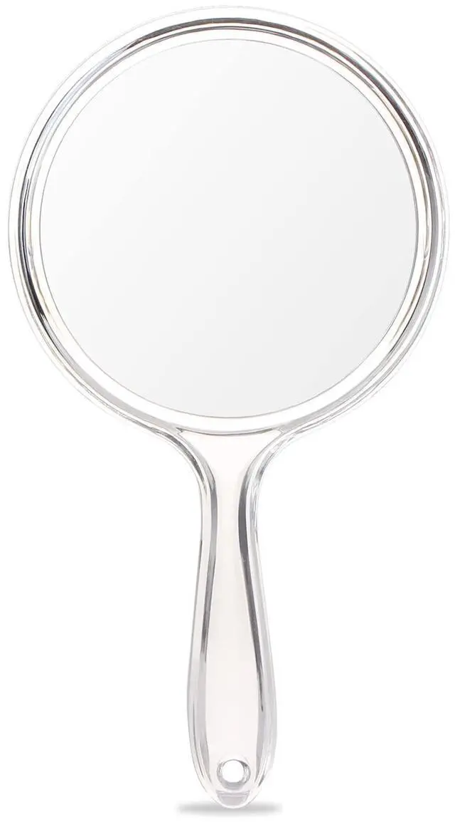 Main image of Hand Mirror, Double-Sided Handheld Mirror 1X/3X Magnifying Mirror with Handle, Pack of 1 (Clear)