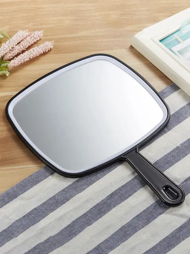 Alt view image 4 of 7 - Hand Mirror, Extra Large Black Handheld Mirror with Handle, 12.4" L x 9" W
