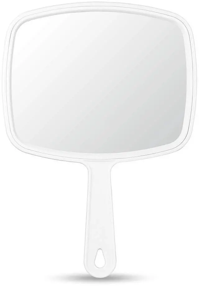 Main image of Hand Mirror, Handheld Mirror with Handle, American White