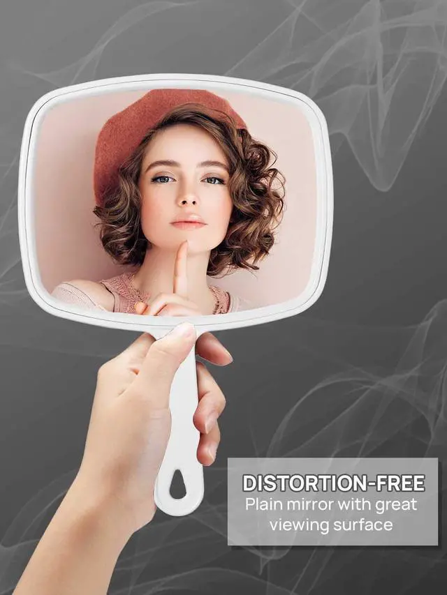 Alt view image 2 of 7 - Hand Mirror, Handheld Mirror with Handle, American White