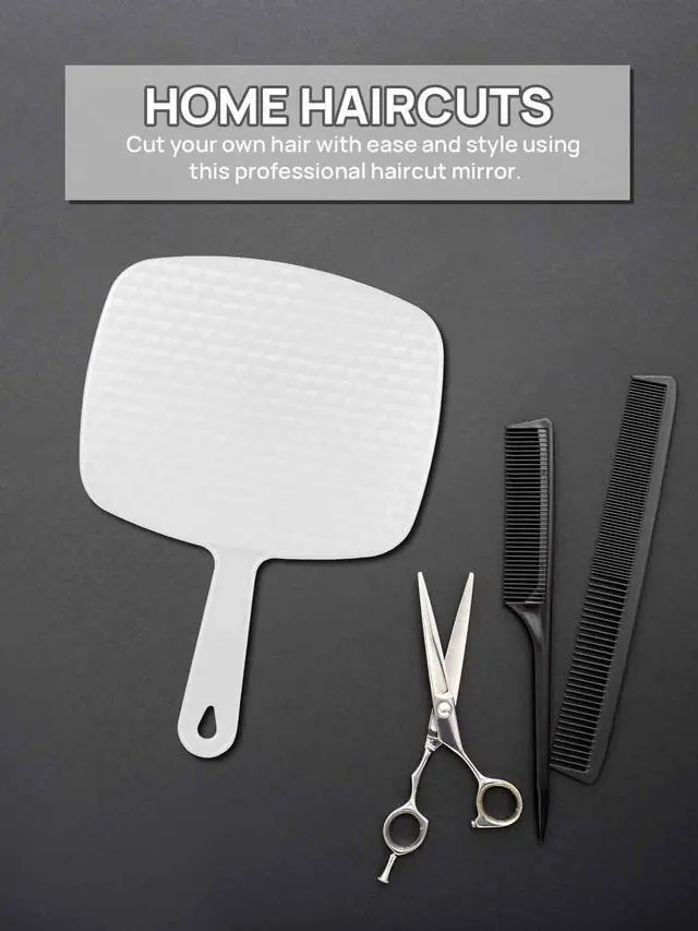 Alt view image 6 of 7 - Hand Mirror, Handheld Mirror with Handle, American White