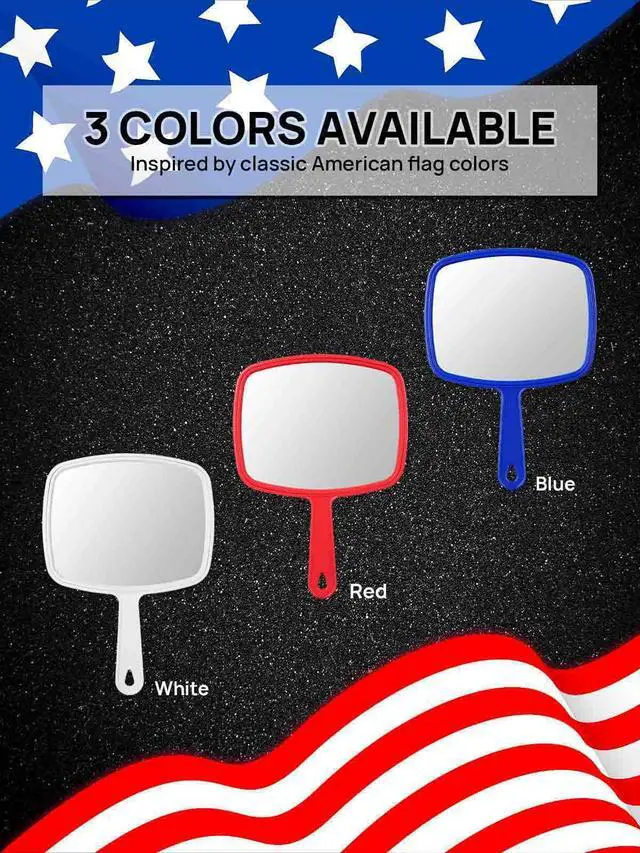 Alt view image 7 of 7 - Hand Mirror, Handheld Mirror with Handle, American White