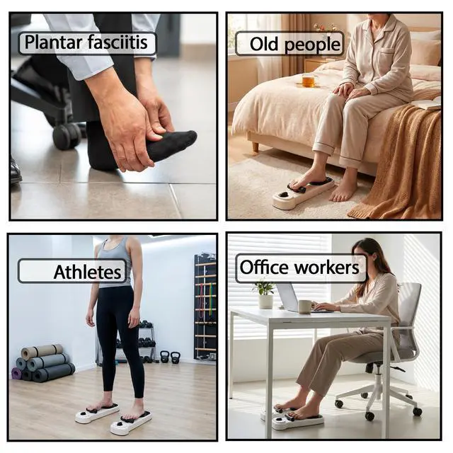 Alt view image 3 of 4 - 2 in 1 Foot Arch Trainer Plantar Fasciitis with Massage RollersAdjustable Foce Arch Support Flat feet for Home Office