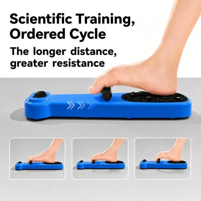 Alt view image 2 of 4 - 2 in 1 Foot Arch Trainer Plantar Fasciitis with Massage RollersAdjustable Foce Arch Support Flat feet for Home Office