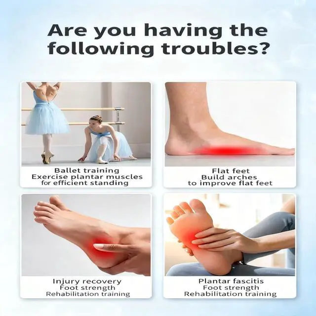 Alt view image 3 of 7 - Newly Upgraded Multi-Function Foot Arch Trainer, Unique Gray, Plantar Fasciitis Relief & Arch Support, Portable Home/Gym Use for Athletes & Beginners
