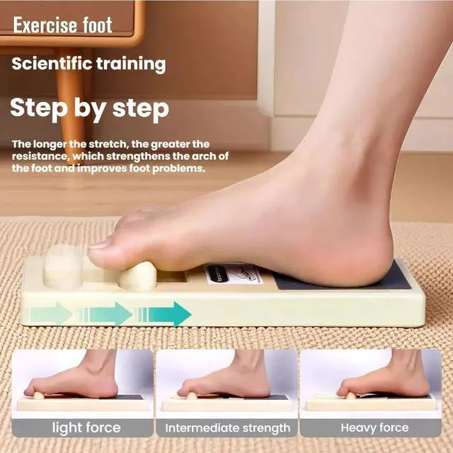 Alt view image 2 of 6 - Professional Ankle Strengthener and Foot Arch Trainer, Foot Exerciser Ballet Foot Stretcher Strengthening Equipment, Single Leg Ballet Stretcher Exercise Device, Physical Therapy Balance Slider,Beige