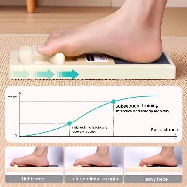 Alt view image 6 of 6 - Professional Ankle Strengthener and Foot Arch Trainer, Foot Exerciser Ballet Foot Stretcher Strengthening Equipment, Single Leg Ballet Stretcher Exercise Device, Physical Therapy Balance Slider,Beige
